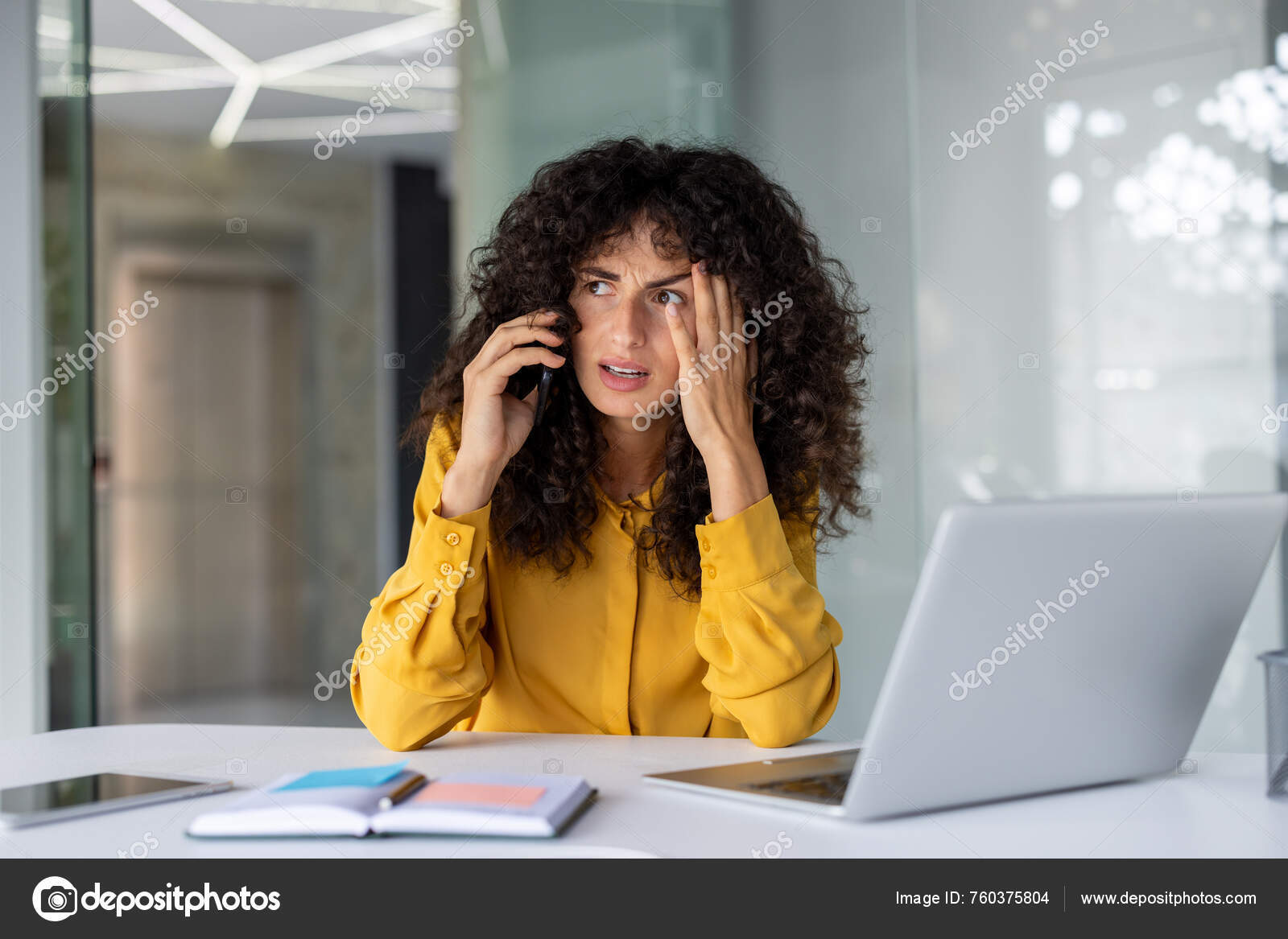 depositphotos_760375804-stock-photo-businesswoman-yellow-shirt-phone-feeling